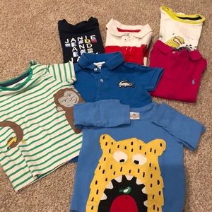 Set of 7 daycare or everyday toddler boy shirts